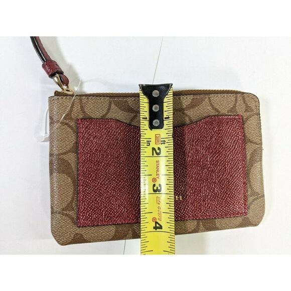 Coach Corner Zip Cherry Wristlet  Colorblock - Picture 9 of 12